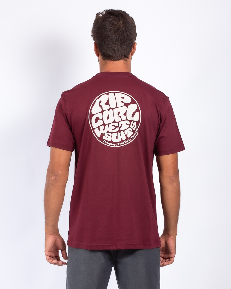 Shop Rip Curl Wettie Passage Icon T-Shirt In Light Navy - Fast Shipping