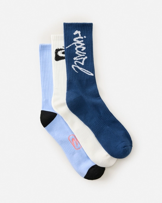 KIT 3 MEIAS RETRO CREW
